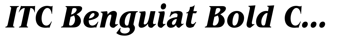 ITC Benguiat Bold Condensed Italic